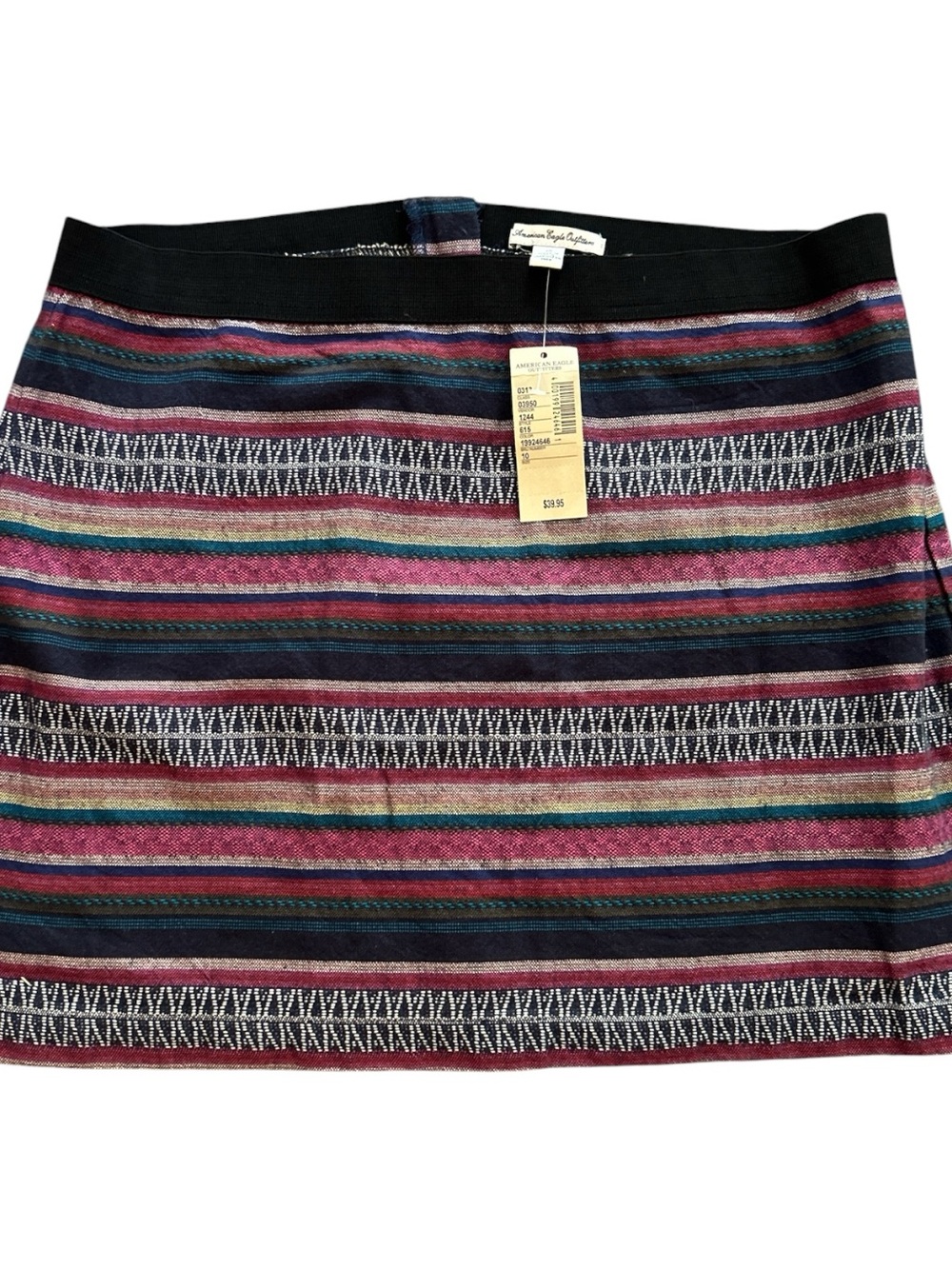NWT American Eagle Outfitters Striped Multicolor Woven Mini Skirt